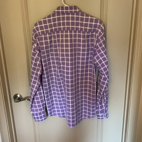 Designer Bugatchi Uomo Shaped Fit Flip Cuff Purple - Picture 8 of 14